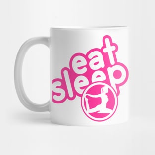 Eat Sleep Yoga - hot pink Mug